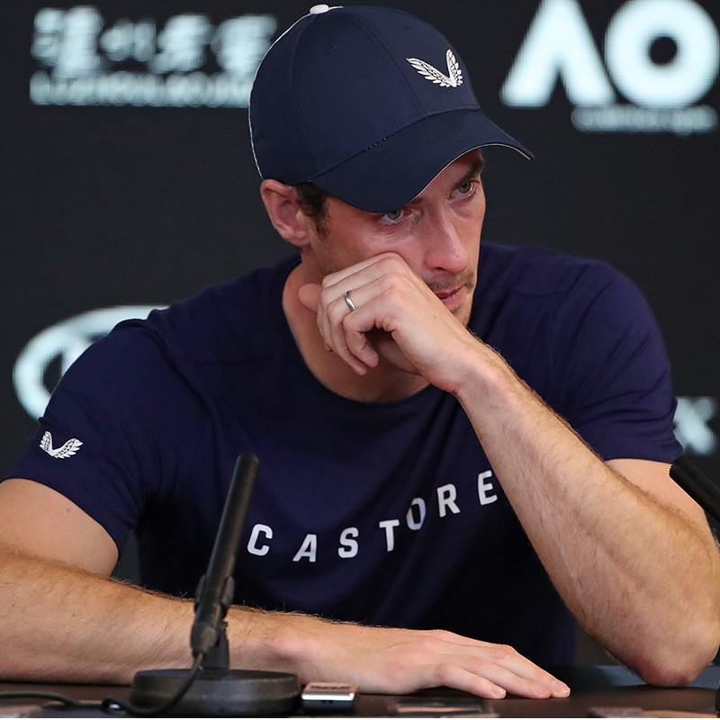 Andy Murray, ému lors de sa conférence de presse à l’Open d’Australie, le 11 janvier 2019.